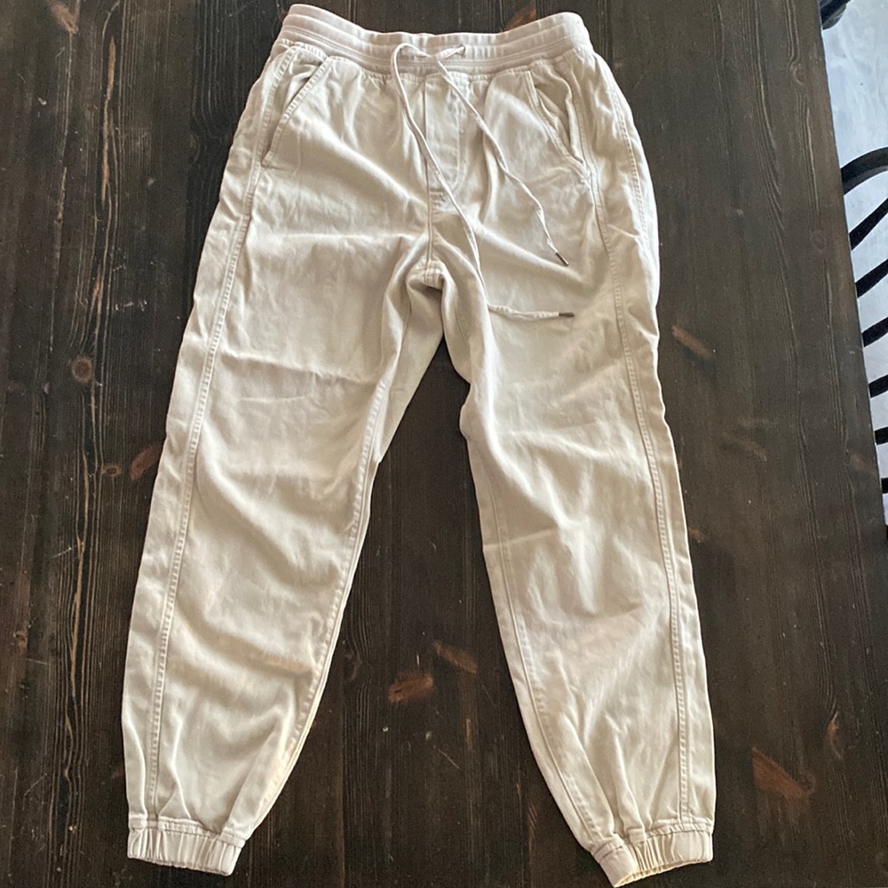 Gap Ribbed Pull-On Joggers with Washwell, women’s xs, moonstone beige